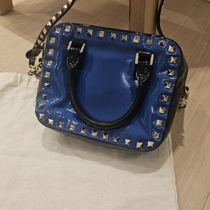 Valentino Studded Blue Handbag